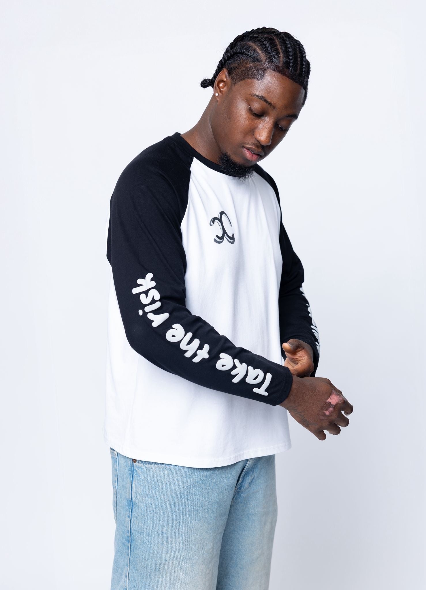 Tee-shirt à manche longues à imprimé en relief