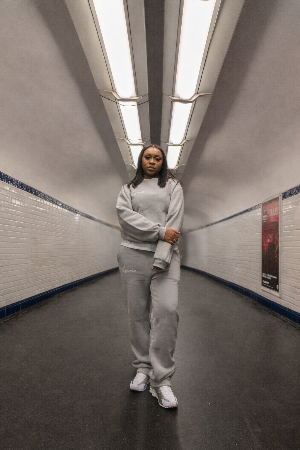 Pantalon de jogging à signatures brodées