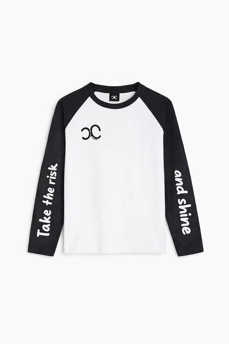 Tee-shirt à manche longues à imprimé en relief